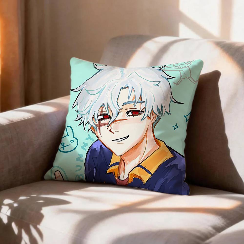 Blue Lock Manga Character Bunny Iglesias Pillow Case Pattern Printed Pillowcase For Living Room Sofa Cushion Cover