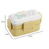 Skater Antibacterial Soft-Serving Dome-Shaped Lid, Two-Tier Lunch Box, 600ml, Disney Fluffy Winnie-the-Pooh Design, Made in Japan, PFLW4AG-A