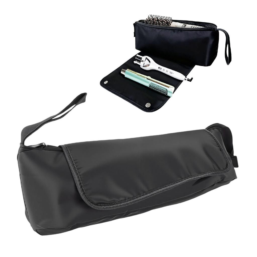 2 in 1 Hair Tool   Portable Large Capacity Hair Tools Travel Bag and Ht Resist Mat for Flat Irons Straighteners Curling Iron