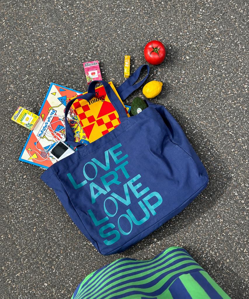 Blanksoup Blanksoup X Visualcollect Love Tote Bag Navy