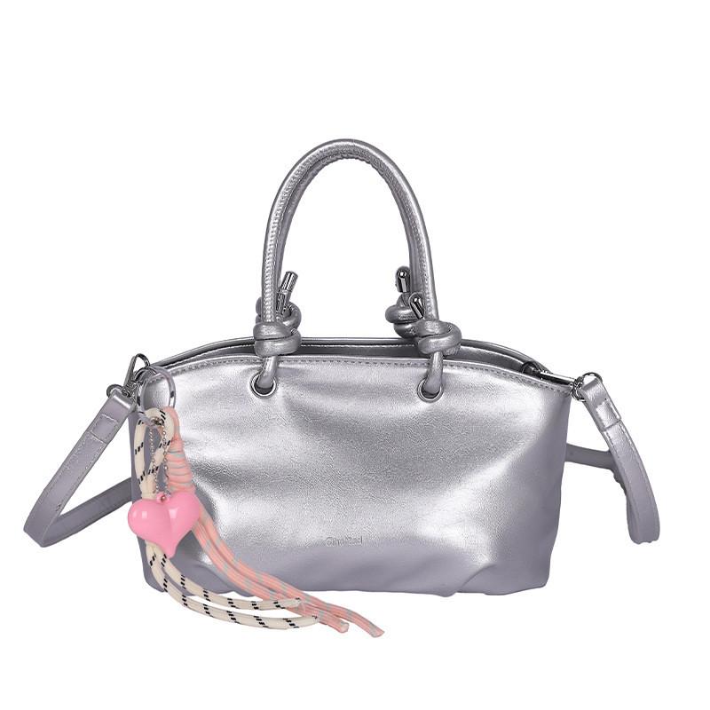 Fashion Simple Pu Handbag With Single Strap And Zipper Closure For Wear Daily