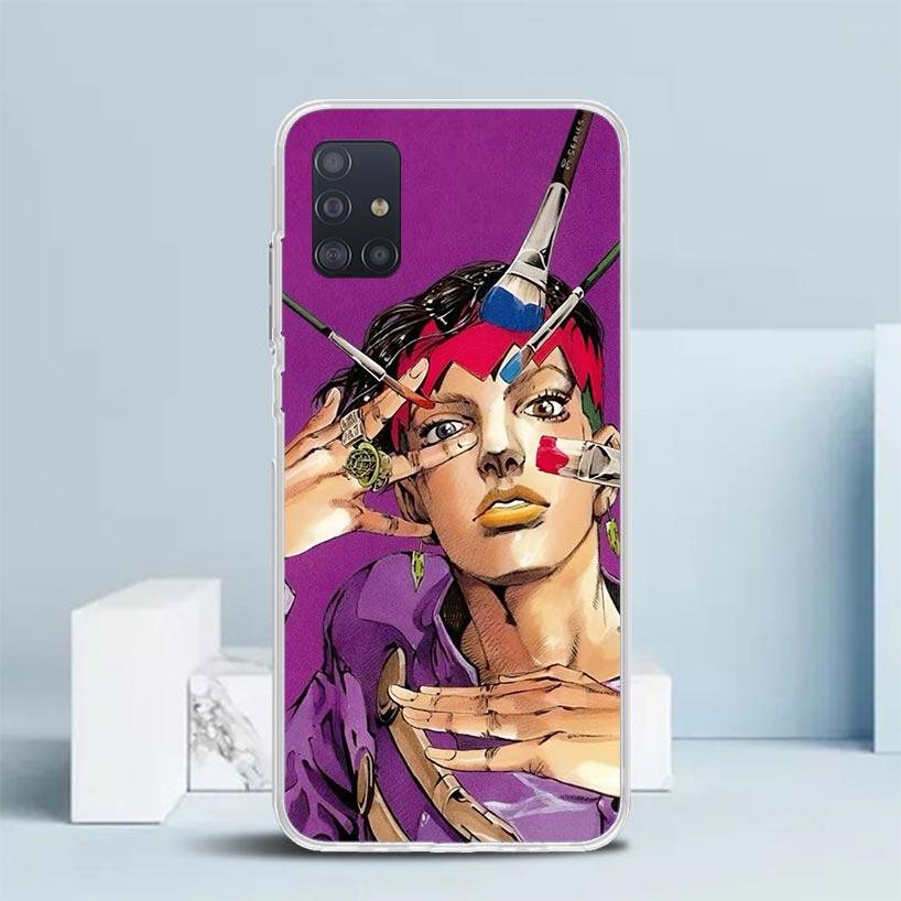 JoJo Adventure Rohan Kishibe Soft Cover for Samsung Galaxy A12 A22 A32 A52 A72 A02S Phone Case Note 20 Ultra 10 S10 Plus A51 A71