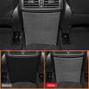 Carbon Fiber Car Rear Control Storage Box Panel Protect Anti-Kick Cover Decoration Interior Sticker For Nissan X-TRAIL 2014-2018