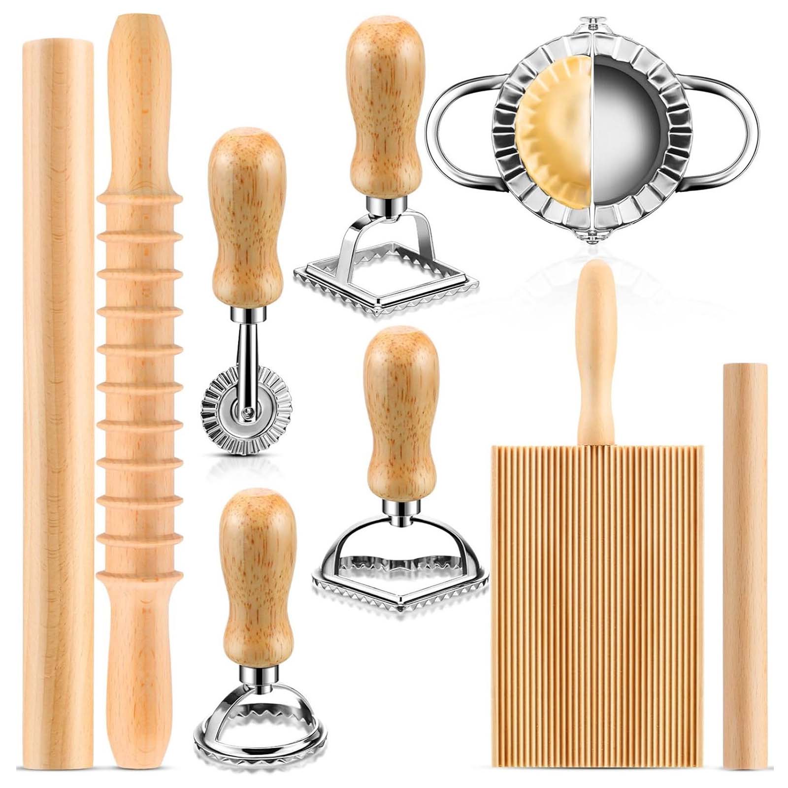 

Инструмент для приготовления ньокки и равиоли, набор штампов для равиоли, набор для приготовления пасты ручной работы, скалка, идеально подходит для семейных занятий выпечкой