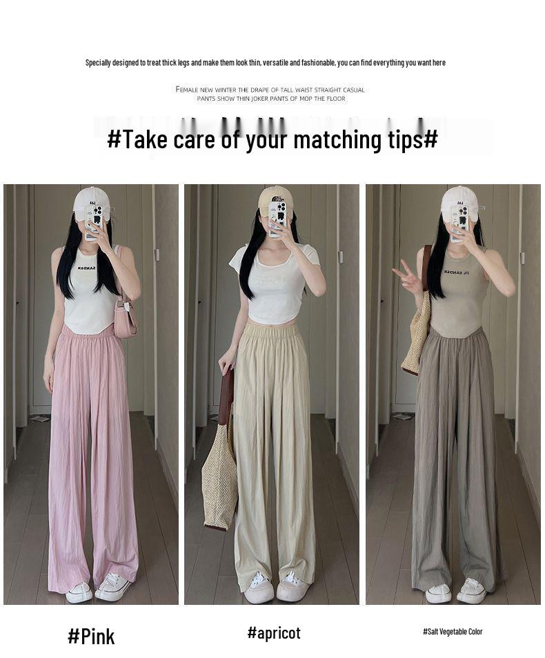 Women's High Waist Casual Wide-Leg Cotton Linen Pants - 9 Colors, Lightweight, Summer Style
