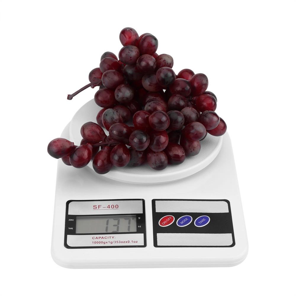 10kg Capacity Electronic Food Scale White Baking Scale Digital Kitchen Scale  Cooking Baking