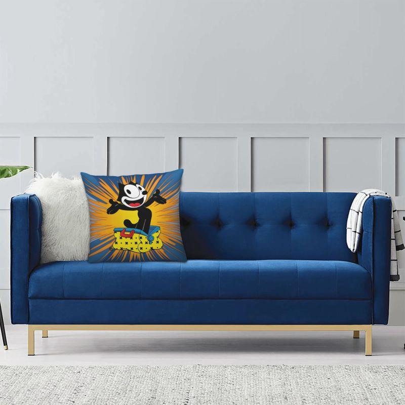 Custom Disney Felix The Cat Anime Pillow Case 40x40cm Decorative Cartoon Kawaii Luxury Cushion Cover Soft Pillowcase