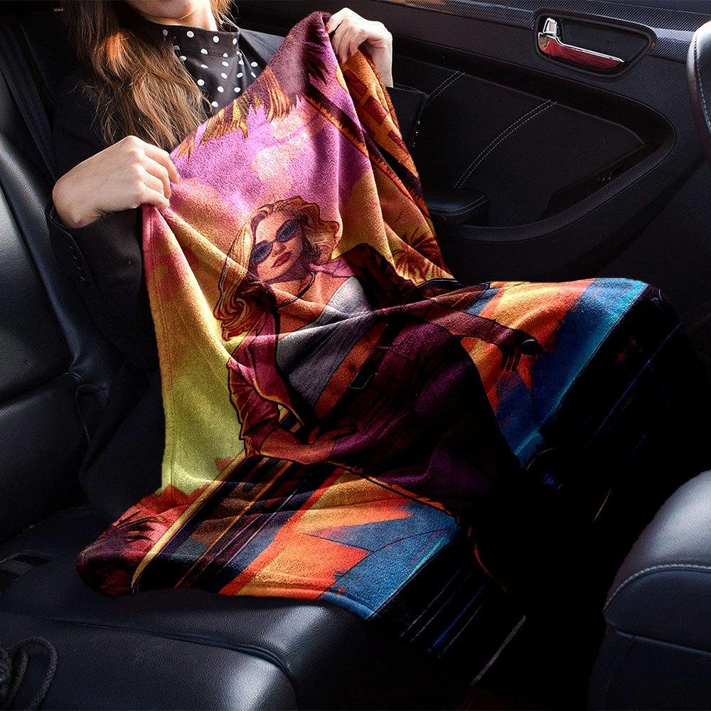 1 buc. Pătură moale din flanelă Grand Theft Auto cu imprimeu de designer O pătură confortabilă pentru toate anotimpurile, perfectă pentru canapea, pat, birou