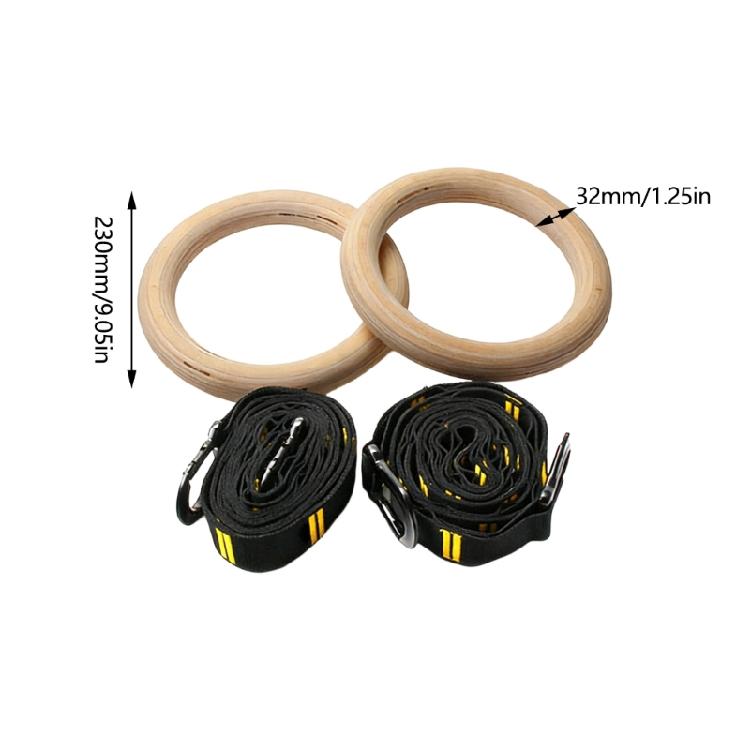 Completed Wooden Workout Rings Proper For Fitness Stretching And Recovery Meetings