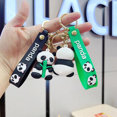 Sevimli Panda Karikatür Anahtarlık Kawaii Hayvan Kolye Anahtarlık Çanta Süsü Araba Anahtarı Aksesuarları Kızlar Erkekler Aşıklar Parti Hediyesi