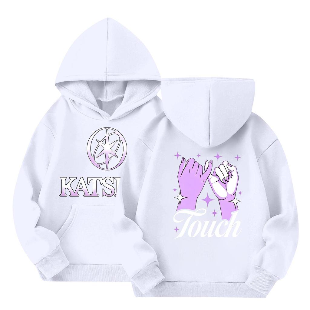 Girl Group Printed Long Sleeve Hoodie Sweatshirt for Girls Casual Everyday Wear