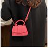 Pure Color Minimalist Handbag Fashionable Single Shoulder Crossbody Bag Women's Faux Leather Square Purse KTB