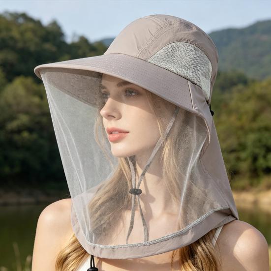 Fishing Hat Insect-Proof Bee-Proof Breathable Mesh Outdoor Anti-Mosquito Hat Shawl Design Wide Brim Summer Sun Hat