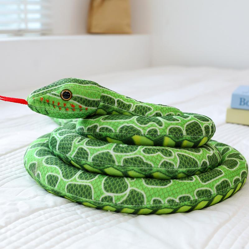 Anti-real Spotted Python Doll Plush Toy Cobra Fake Snake Doll Prank Props Children's Toys