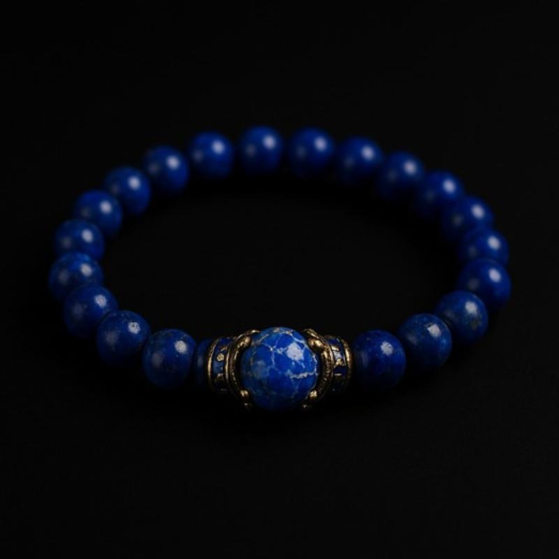 Men'S Stylish Natural Stone Bracelet Vintage Crown Symbol Of Power Hematite Beads Gift For Friends Natural Tiger Eye Beads