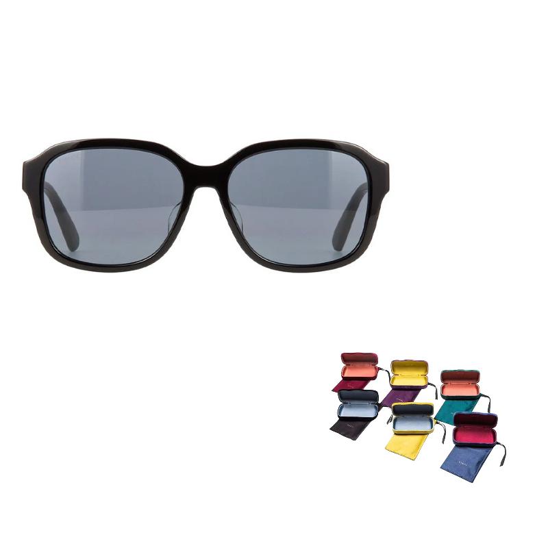 Gucci Vollrandbrille Grün und Rot Gestreift Quadratisch Flieger Sonnenbrille Oval Sonnenbrille Unisex Sonnenbrille Schwarz GG0929SA-001 Dust Bag+Eyeglass Case (Random Color) gray