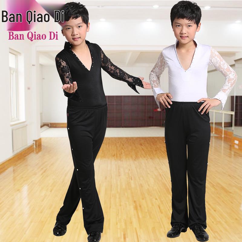 Children's Autumn Ballroom Dance Outfits: Boys' Latin Competition Costumes, Adult Sizes Available.
