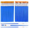 10pcs Small Paint Brushes Round Flat Hair Nylon Hair Paint Brush Paint By Number Pens for Detail Painting Coloring Pottery Tool