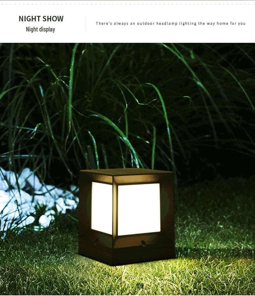 Waterproof Outdoor Solar LED Post Top Light for Gardens and Villas