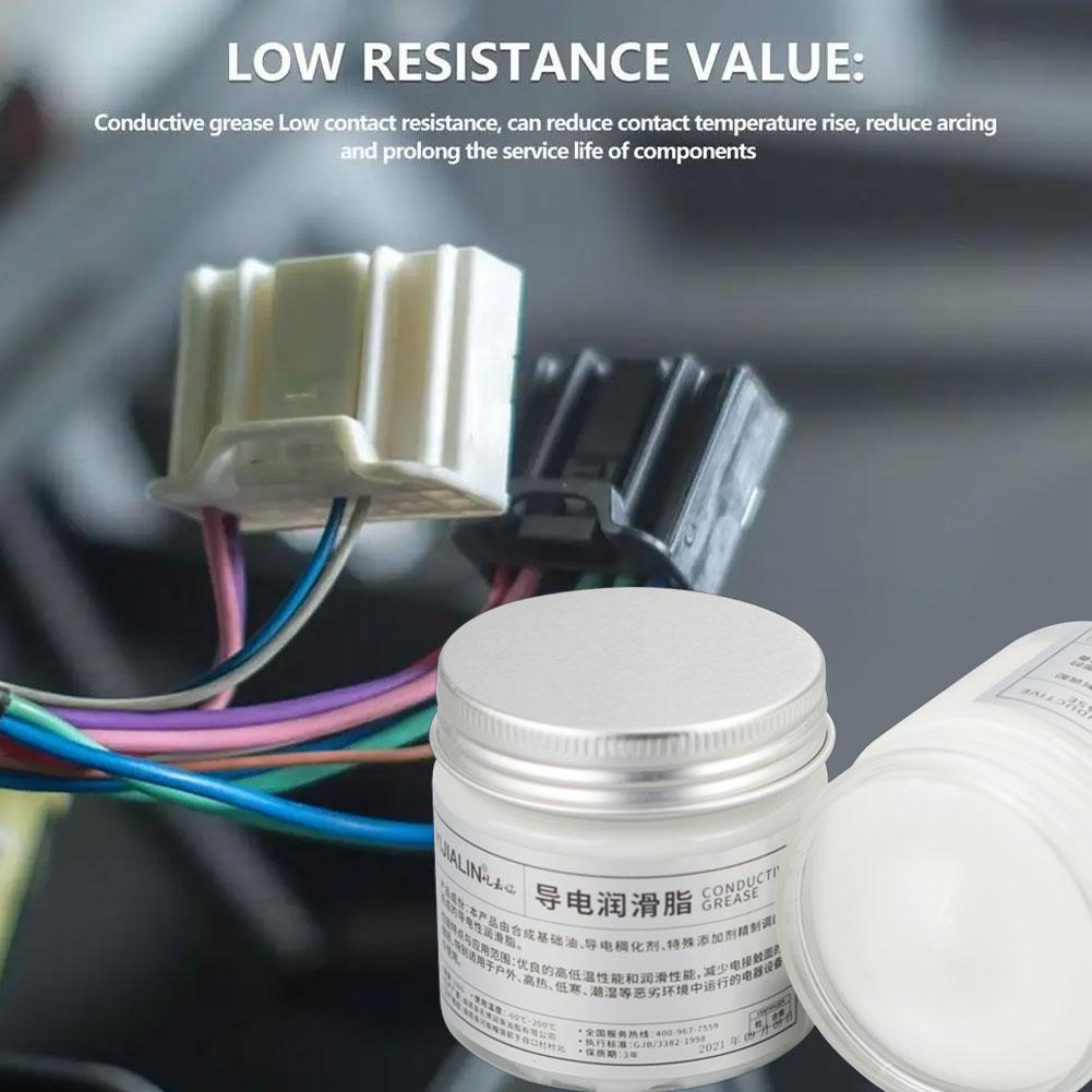 100g Electric Contact Grease Conductive Paste Lubricant Electricity Compound Grease Resistance Value Low Electrical Equipment