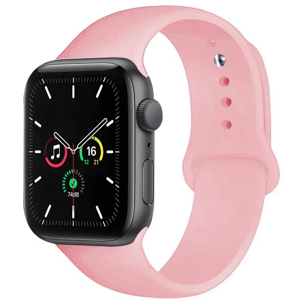 Silicone Band For Apple Watch straps 45mm 44mm 40mm 41mm 42mm-46mm sport bracelet iwatch series 8 7 6 5 4 3 SE 9 10 Ultra 2 49mm