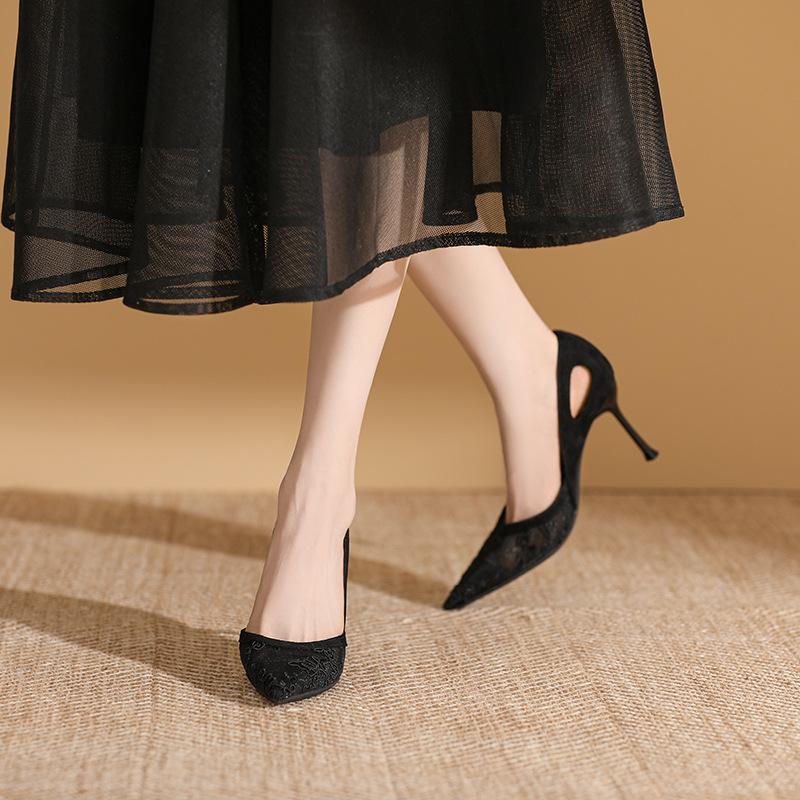 Elegant Women's Sandals Mesh Pointed Toe High Heels Shoes Summer 2026 Luxury Stiletto Pary Wedding Shoes Sexy Pumps Mujer Slides