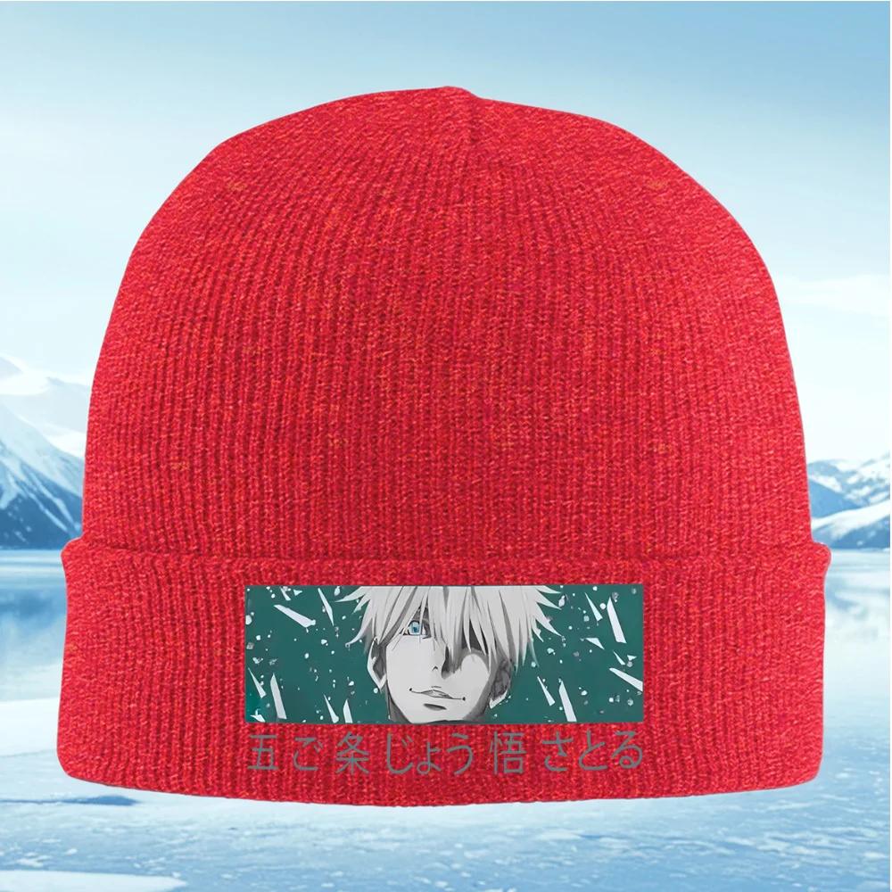 Anime Character Art Face Background Unisex Women Unisex Knitted Hat Beanie Pullover Cap Winter Thermal Warm Christmas Outdoor