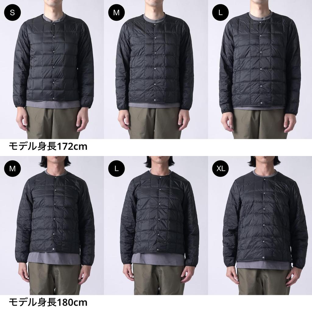 Crew Neck Button Inner Down Jacket Men's (TAION-104)
