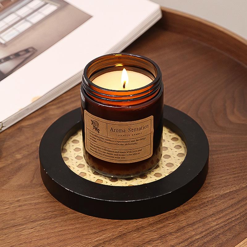 Influencer Glass Scented Candle Cup - Handmade, Smokeless, with Essential Oils and Plant Wax