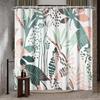 1 Pezzo Tenda da Doccia Botanica Astratta Piante Tropicali ad Acquerello Boemia Decorazione Tenda da Bagno Impermeabile Con Ganci