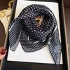 Small square scarf, new Korean version, small fresh polka dots, simple temperament, literary style, atmosphere, headscarf, decorative scarf, silk scar