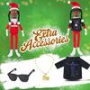 Snoop Elf on The Stool Funny Hip Hop Doll Christmas Ornaments Plush Doll Toy Collectible Home Decoration