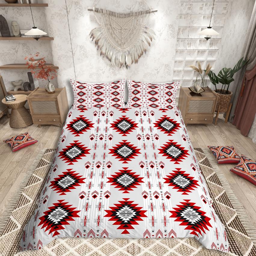 Comforter Homewish Tribal Aztec Bohemian Theme Bedding Set For Teensexotic Style Decor Comforter (quilt)-EU Single(135*200cm)3pcs