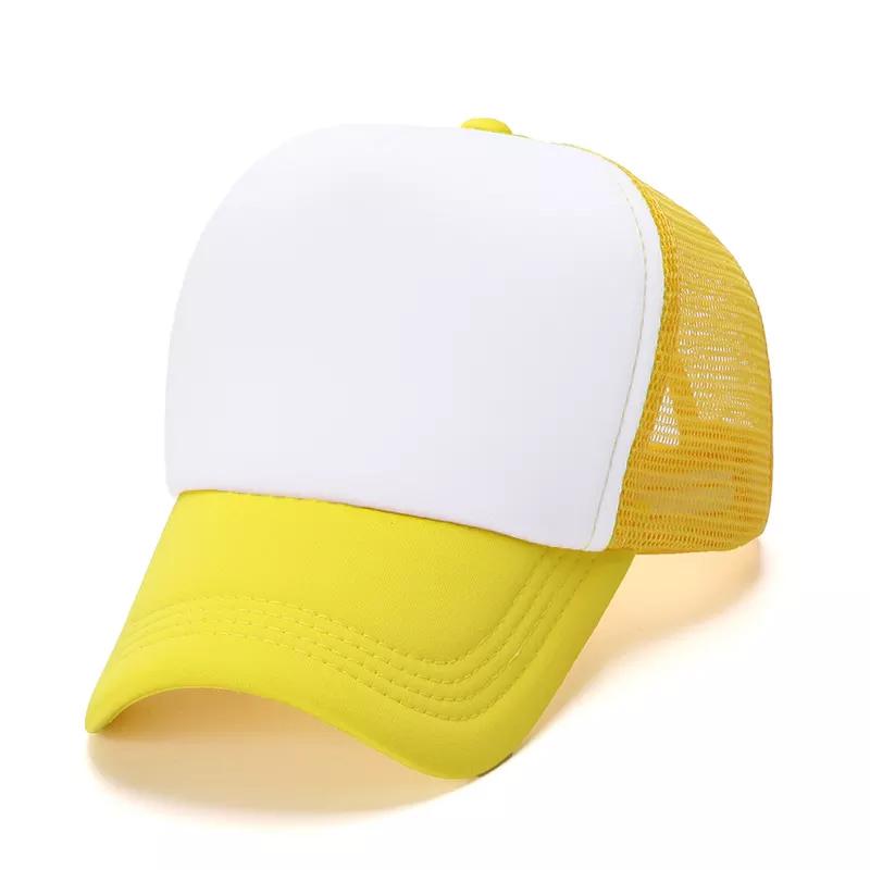 OEM 5 Panel Sport Cap Gorras Foam Mesh Trucker Hat Custom Logo Design Pattern 3D Embroidery Sublimation Print Promotional Hat