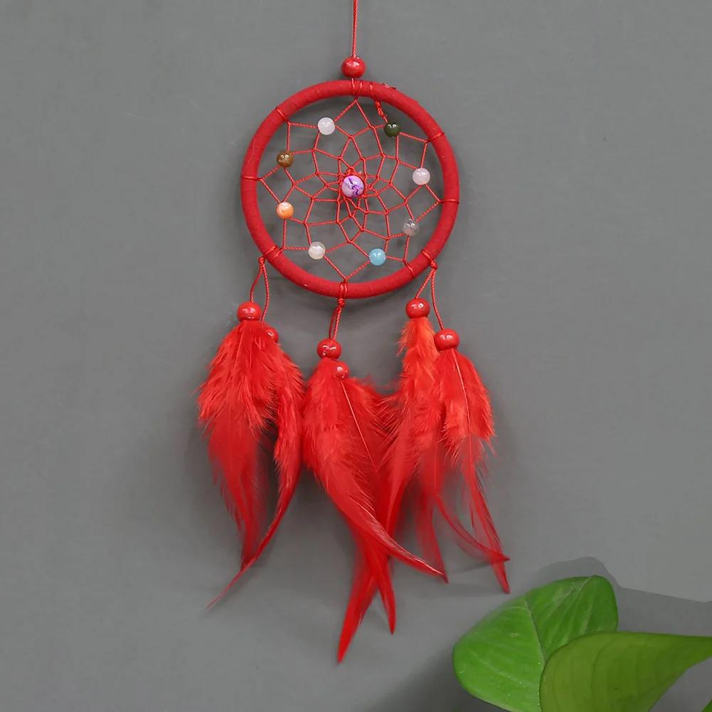 Tassel Dream Catcher Decoration for Car Ornaments Room Decor Dreamcatchers Wall Hanging with Rattan Bead Feathers Wind Chimes