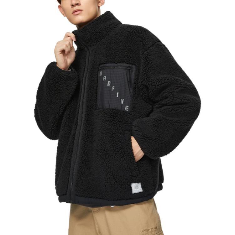 Li-Ning BadFive Pocket Polar Fleece Jacket 'Black' Men's AFDSA67-4