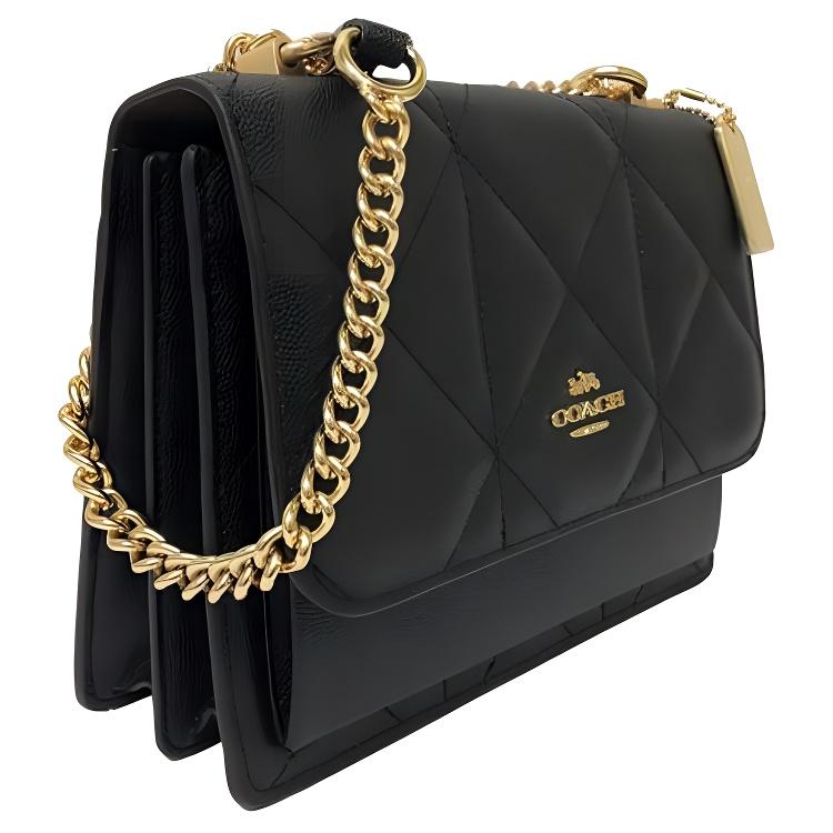 New COACH Klare Leather Trunk Bag, Messenger Bag, Crossbody Bag, Shoulder Bag Women's Black 91173-IMBLK