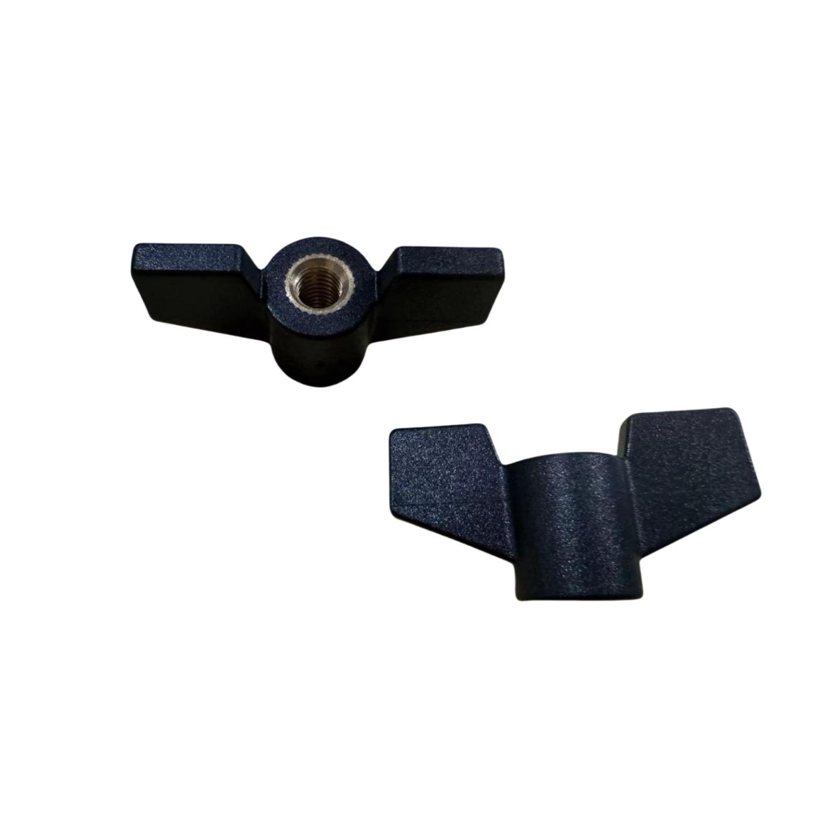 

Drum Rack Accessories: Cymbal Stand Wing Nut & Bracket Clamp Screw. Black Butterfly Hand Tightener - Single
