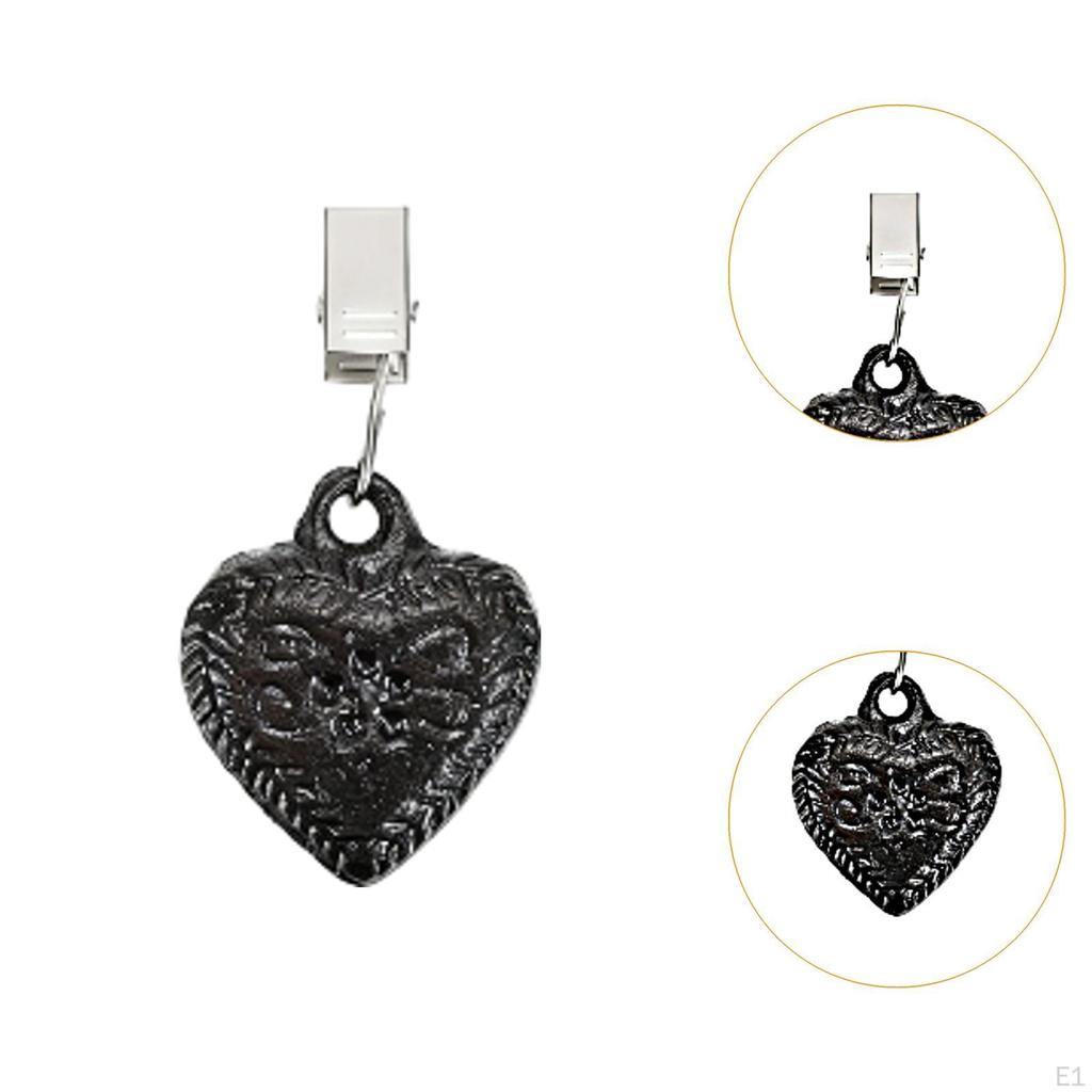 4 Pieces Heart Shaped Tablecloth Weights Clips On Table Covers Clamp Portable Durability Windproof