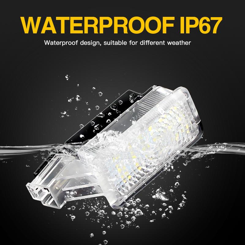 2Pcs Car LED Door Welcome Lights for Honda Acura MDX 2007-up RLX 2014-up TL 2009-up TLX 2015-up ZDX 2010-2013 12V White Car Lamp