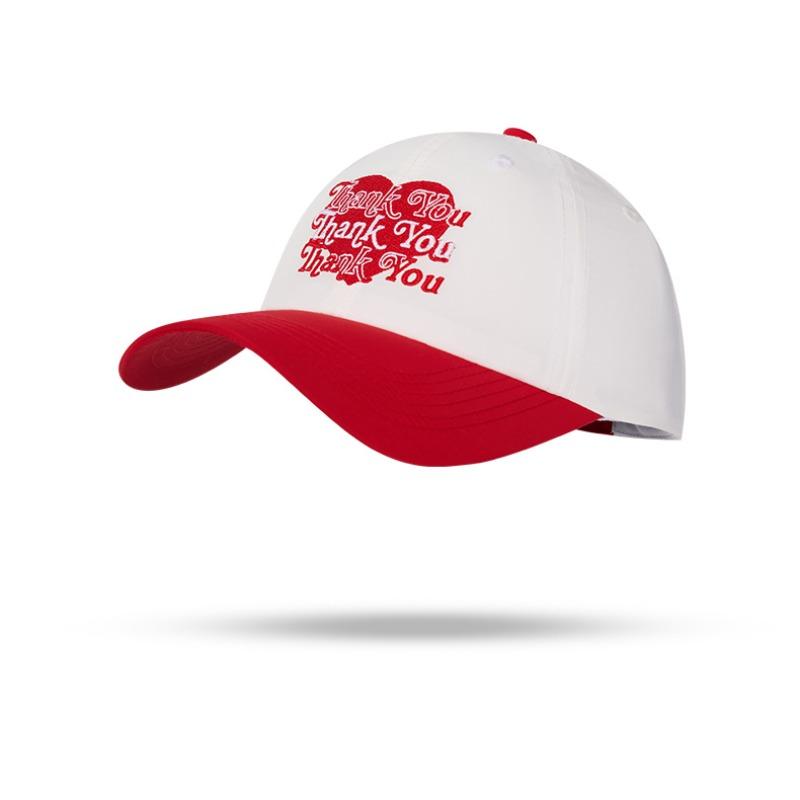 New thank you baseball hat love letter embroidery big head circumference small versatile cap