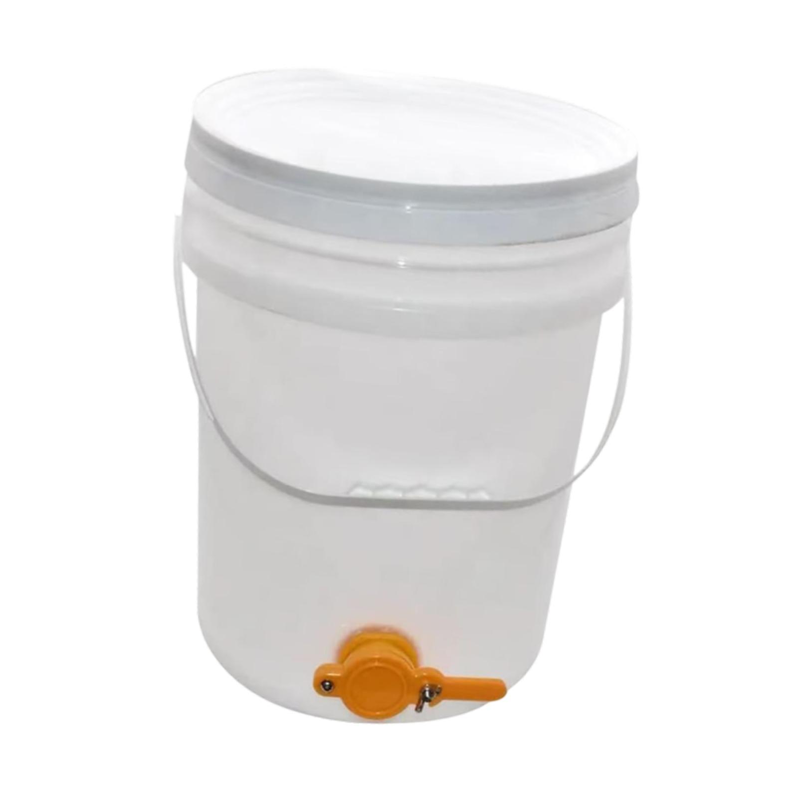 Honey Bucket Comfortable Handle Honey Gate Valve Honey Extractor Equipment for Home Improvement Beekeeping Household Cleaning