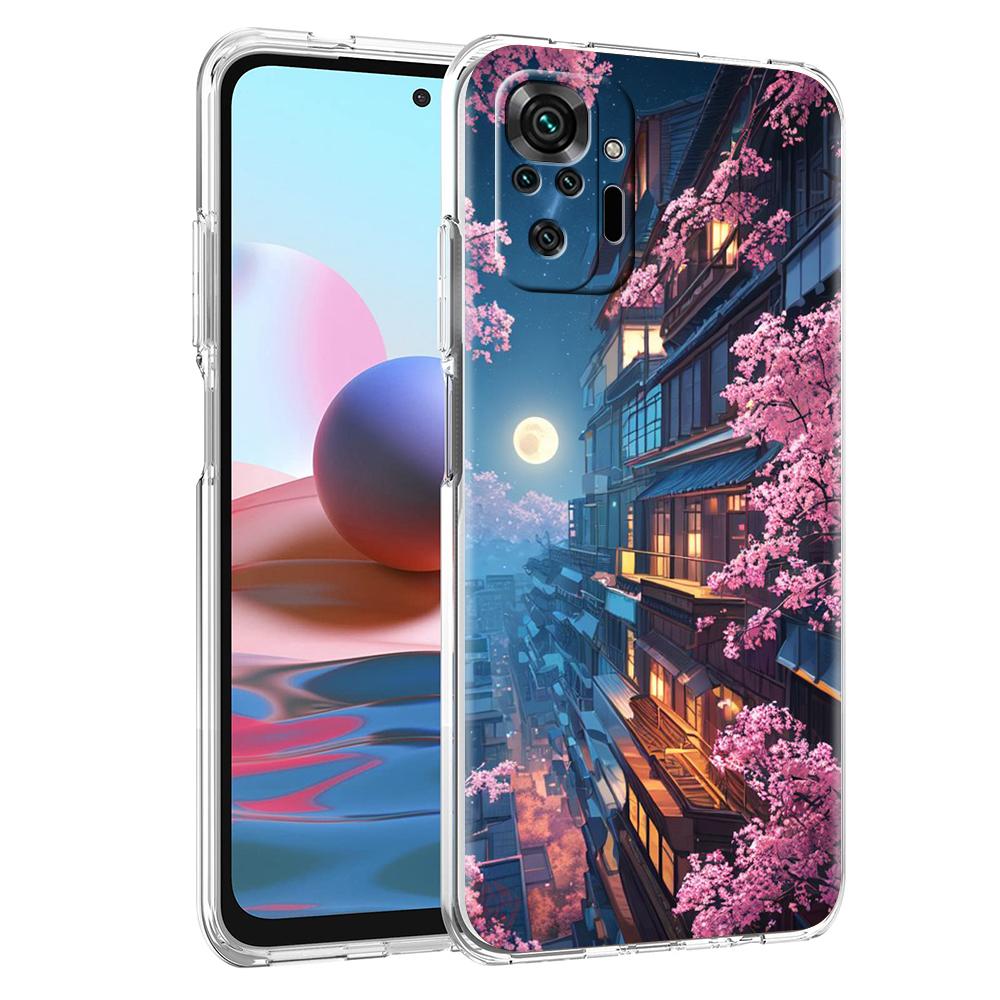 Japan Anime Landscape Phone Case For Xiaomi Redmi Note 12 4G 11 10 Pro 5G 10C 10S 9S 9 9T 8T 9C 9A 8 8A 7 K50 Gaming Clear Cover