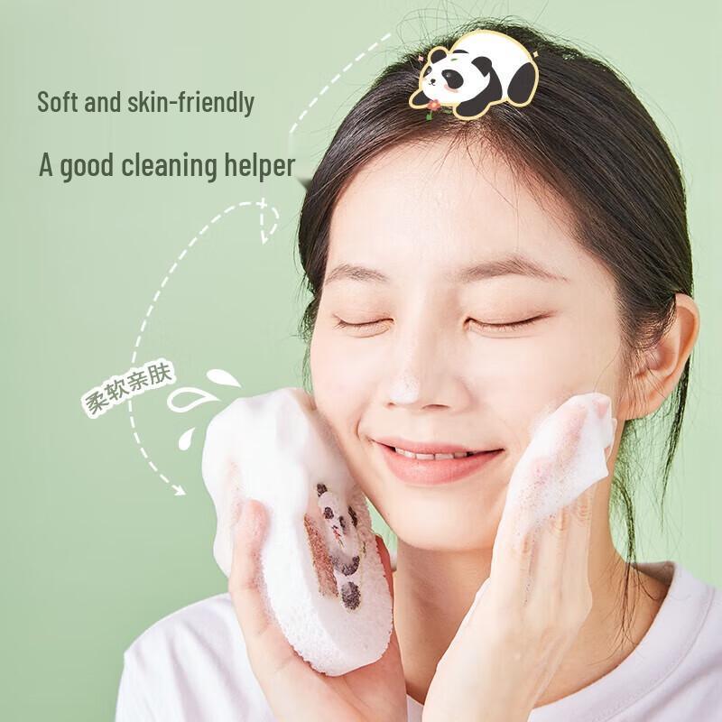 ecoco Co Panda Wood Pulp Dish Sponge Set