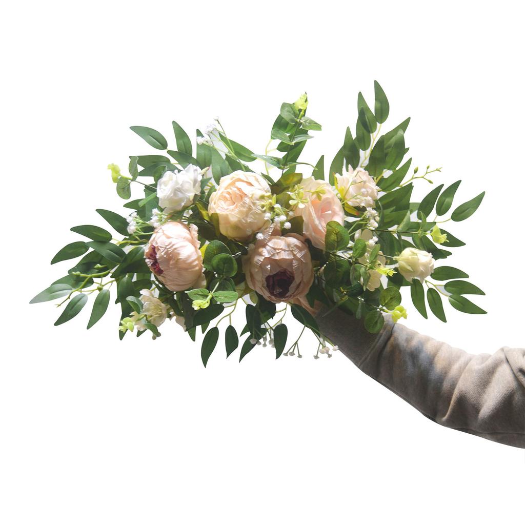 Artificial Flower Swag for Wedding Reception Backdrops Party Table Decoration Wedding Welcome Sign Flower Arrangement