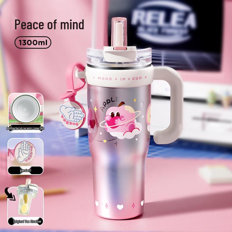 Wushengwu Large Capacity Insulated Straw Water Bottle