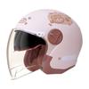 3/4 Motorcycle Helmet Adults With Removable Neck Cover Integrated Visor Winter Warm Thick Lined ABS Certified