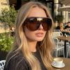 New Fashonable Oversized One-piece Luxury Sunglasses For Women Men Big Goggles Sports Sun Glasses Trendy Shades UV400 Eyewear