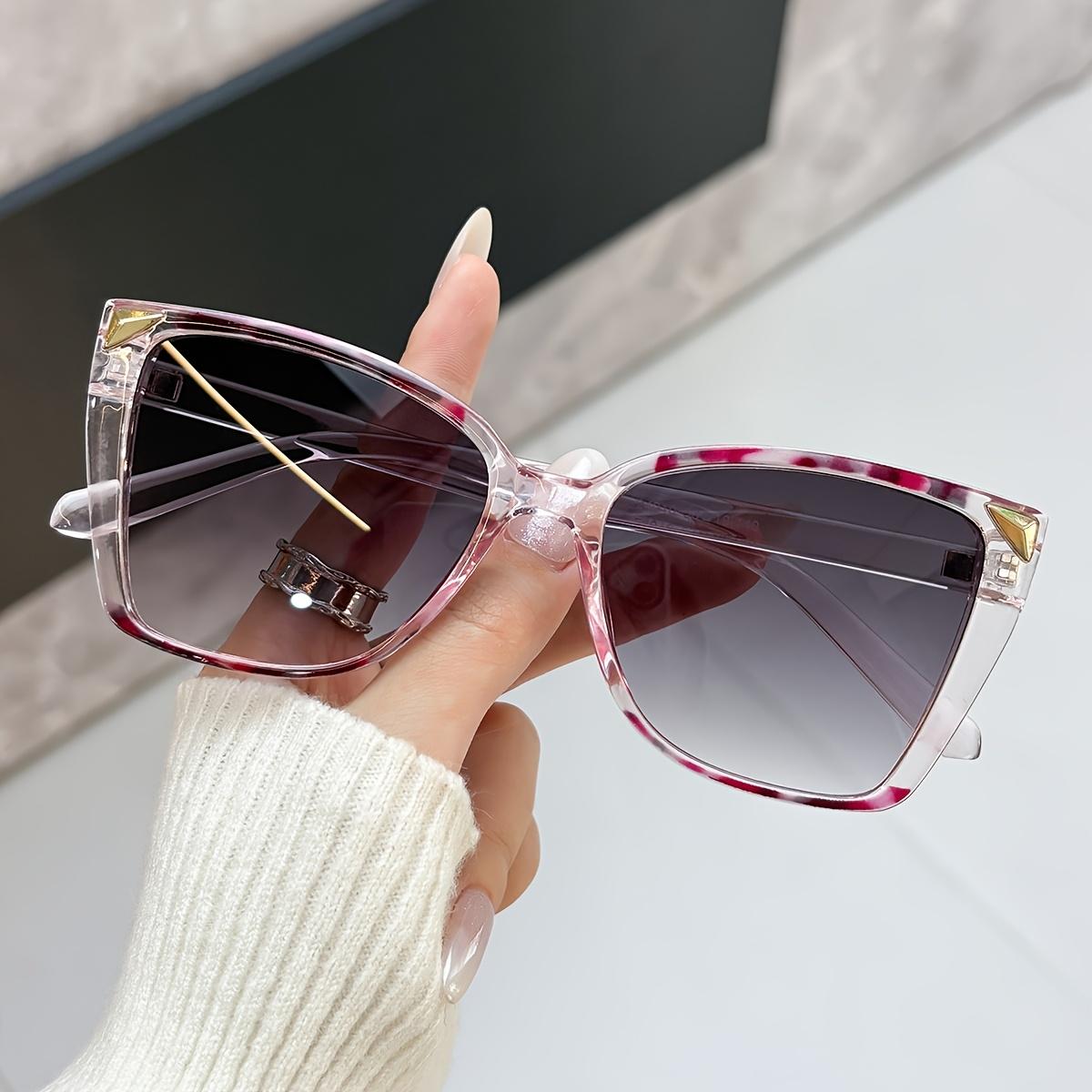 

2026 New style Retro Style Cat Eye Sunglasses - Pink Acetate Frame with Golden Accents, Anti-Fog Lenses, Metal Hinges прозрачный розовый