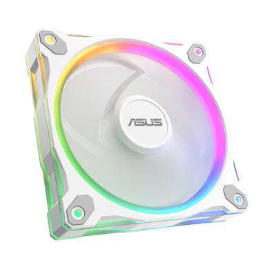 ASUS Prime MR120 ARGB Fan PC Case Fan, Double-Sided Lighting On Frame, 28mm Thickness, MR120 ARGB FAN WHITE, Authorized Japanese Distributor Product,